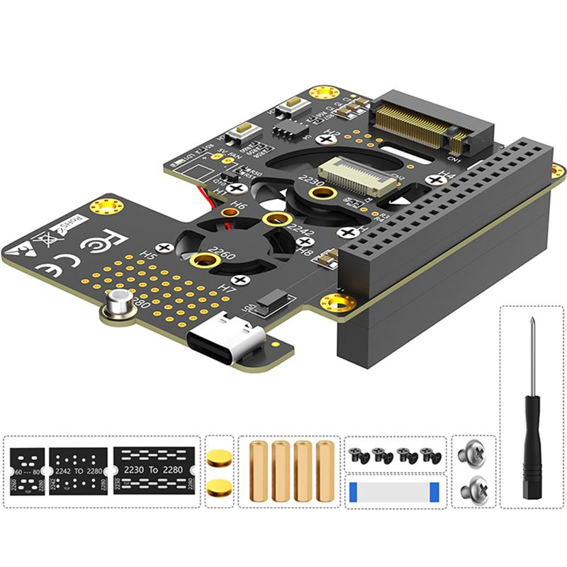 Pi 5 Case - Für Raspberry Pi 5 PCIe zu