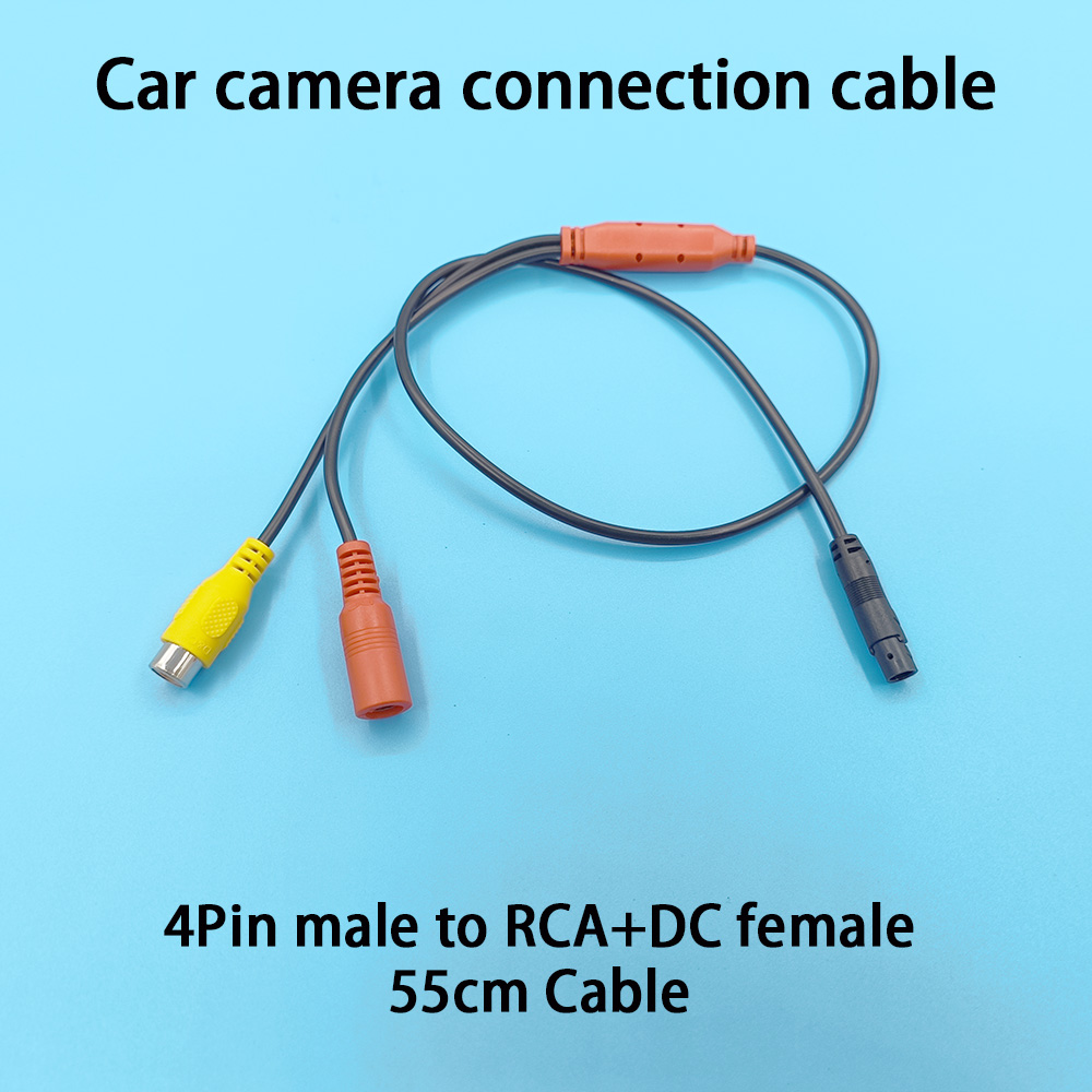 Pi Camera Cable - Autokabel, 4-poliger Stecker auf Cinch-Video-Stromversorgung, Buchse