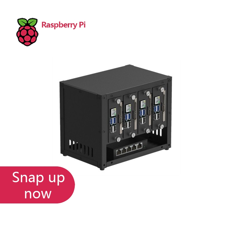 Pi 4 Case - UCTRONICS Raspberry Pi Cluster-Gehäuse, Multi-Pi-Server-Gehäuse, 4