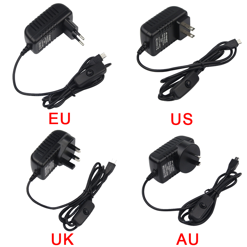 5V 3A Raspberry Pi 3 Modell B+ – Pi Power Supply Bewertung und Preis