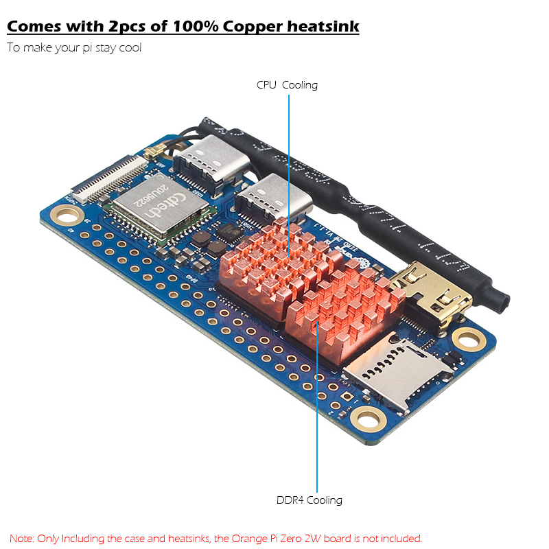 2 Stück Orange Pi Zero 2W Kupf – Pi Cooler Bewertung und Preis