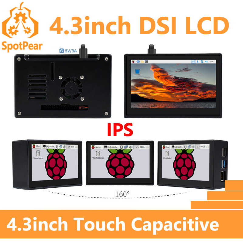 Raspberry Pi 4,3 Zoll DSI Disp – Pi 5 Case Bewertung und Preis